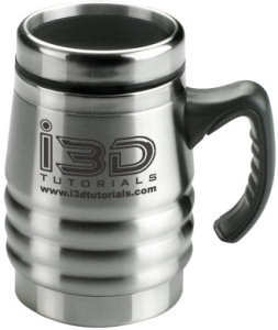 Promotional Travel Mugs: 16oz Fluted Steel Travel Mugs